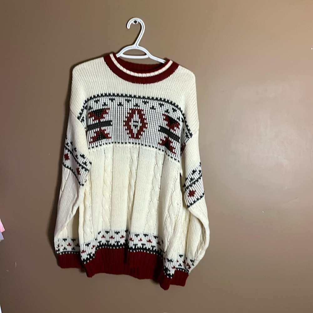 😄Vintage Acrylic Sweater Oversized Large
